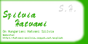 szilvia hatvani business card